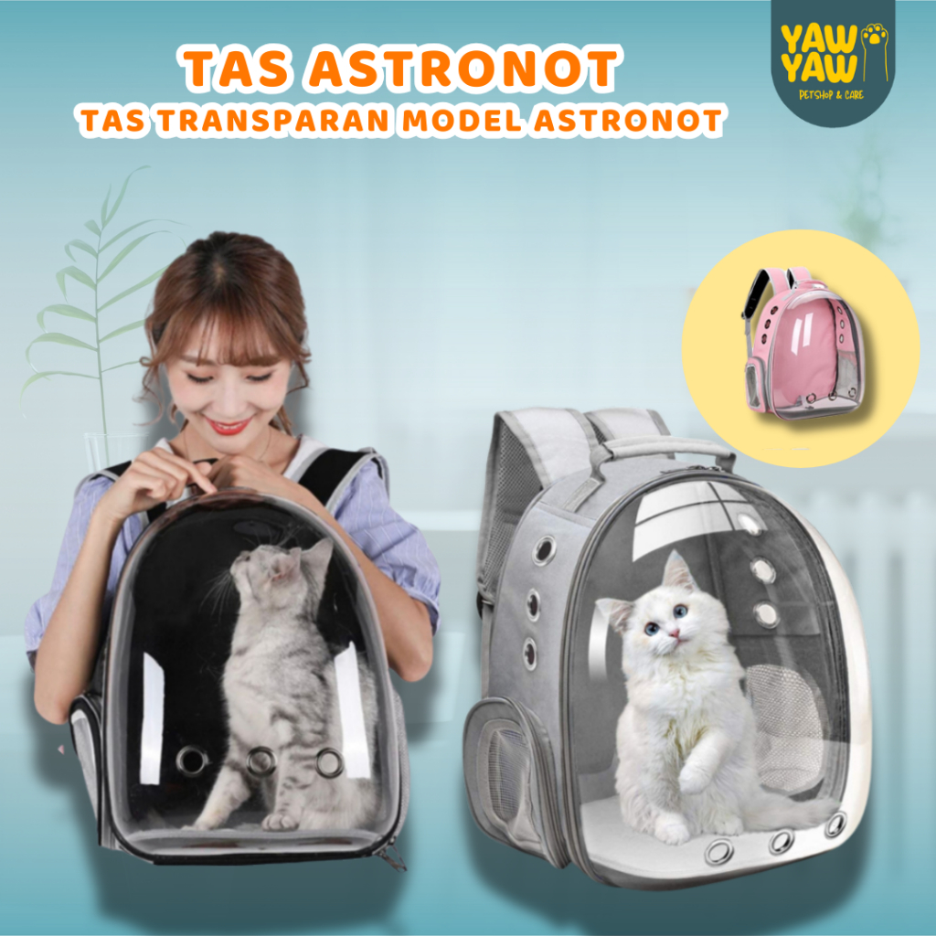 Ransel Tas Astronot Kucing Transparan Tas Astronaut Kucing Besar Pet Accessories Tas Kucing Astronot