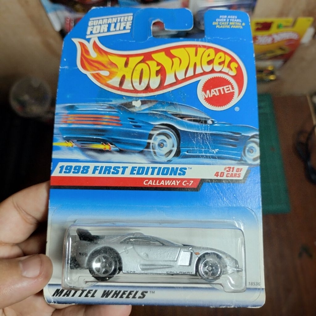 Hot Wheels Callaway C-7 Hotwheels Callaway C-7 1998 First Editions Silver Vintage Jadul