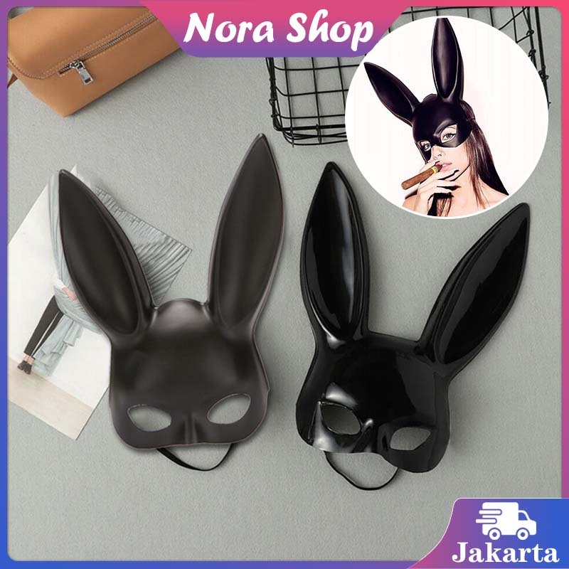 Mask Rabbit / Topeng Telinga Kelinci Bahan Plastik / Rabbit Ear Mask Cosplay Halloween
