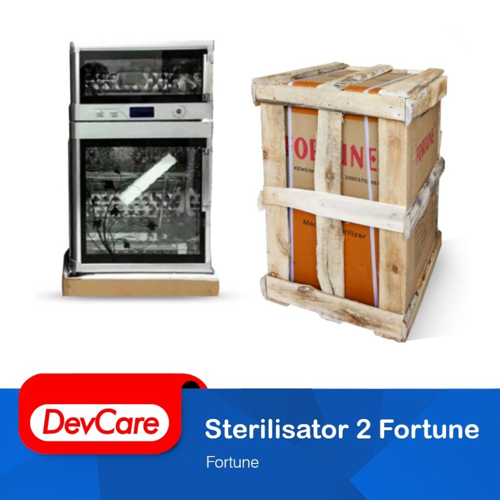 Alat Steril Instrumen Medis FORTUNE Sterilisator Kering 2 Pintu + Packing Kayu