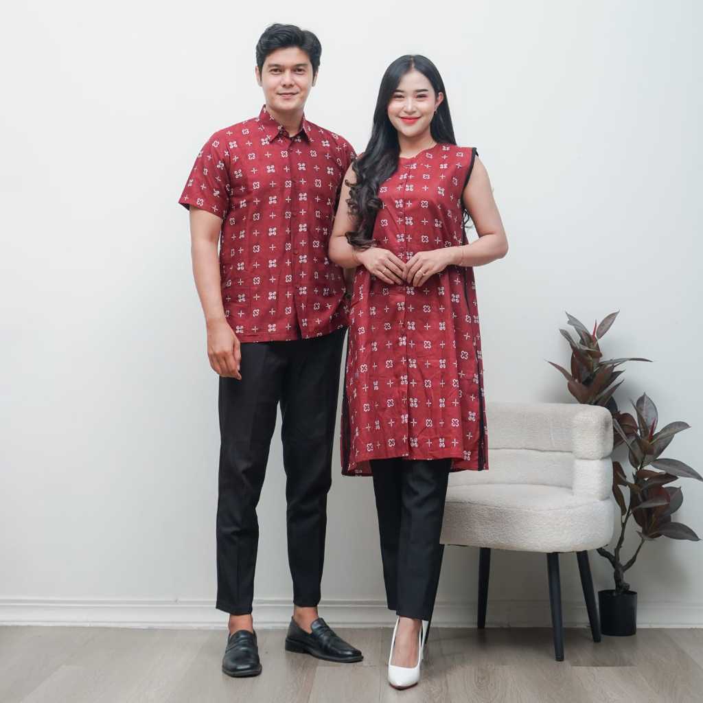 Couple Natal  Couple Batik Motif Fuji  Freya Batik Baju