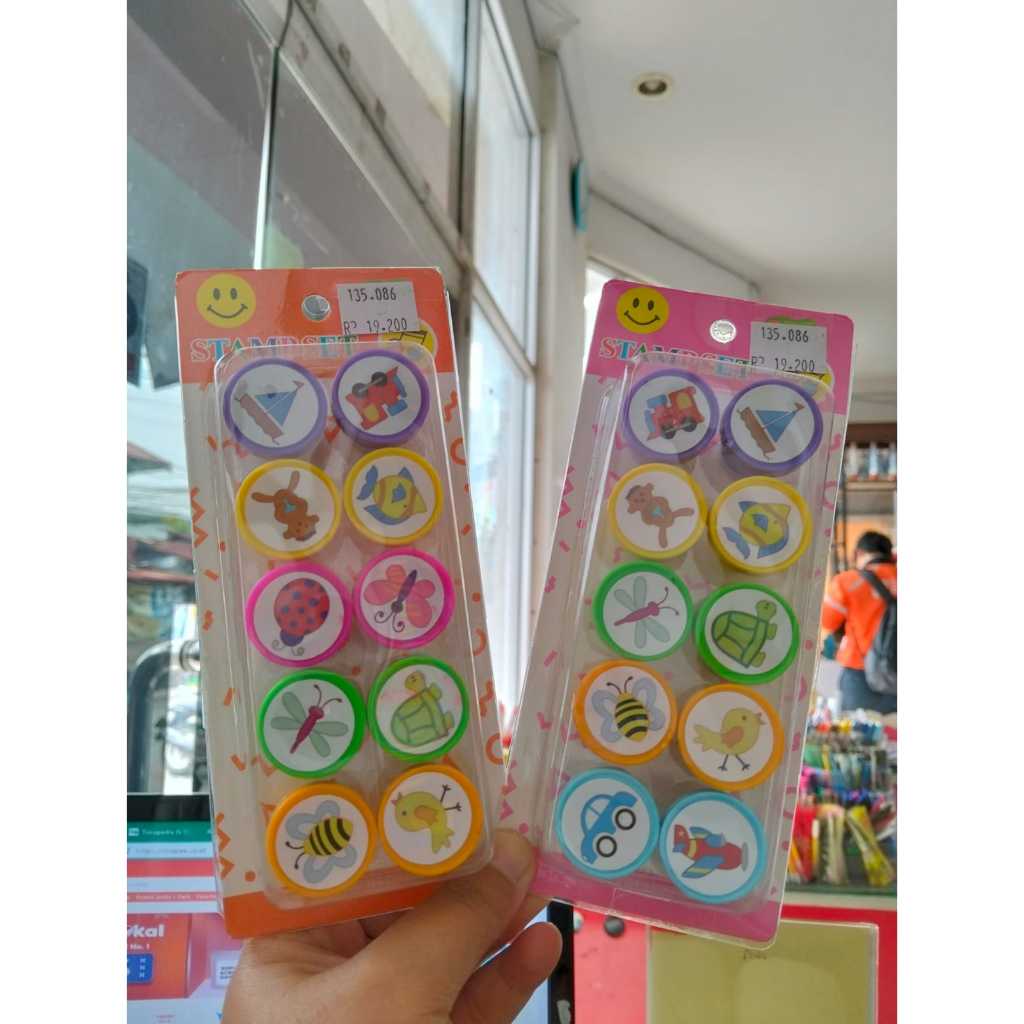 STAMPEL FANCY YZ 10 STEMPEL REWARD ANAK-ANAK STAMPEL MAINAN STEMPEL EMOTICON STEMPEL HEWAN STAMPEL A