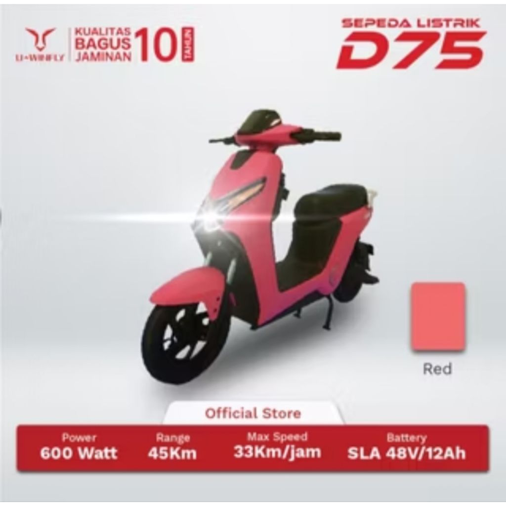 Sepeda Listrik Uwinfly D75 Dinamo 600 Watt