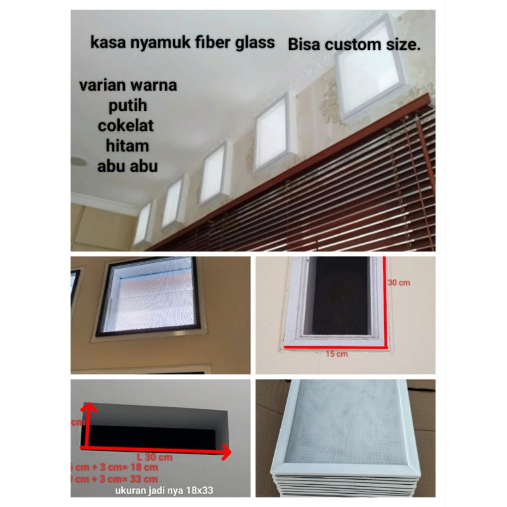 kasa nyamuk prem karet kasa fiber glas