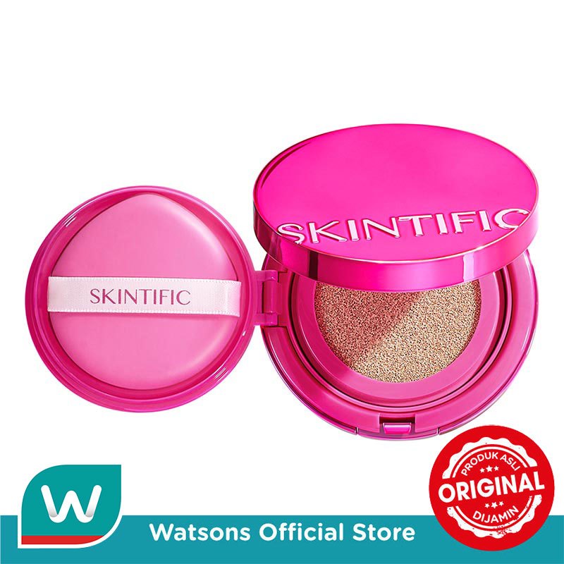 Skintific Cover Glow Perfect Cushion Pink 02 Ivory