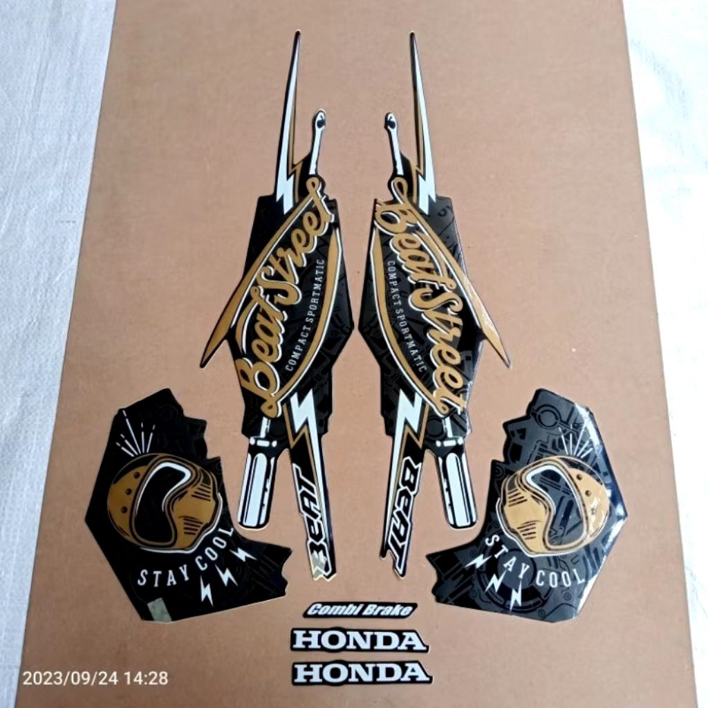 Stiker Striping Lis Body Motor Beat Street 2018 Hitam Standar