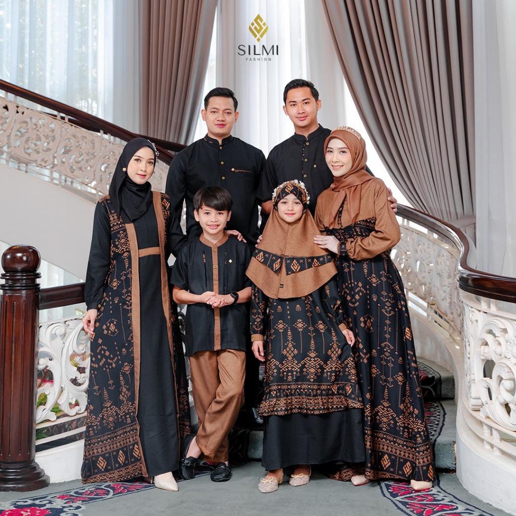SILMI - Silmi Family (Mom & Dad) - Gamis Couple Pasangan - Sarimbit Keluarga Premium - Gamis Couple 