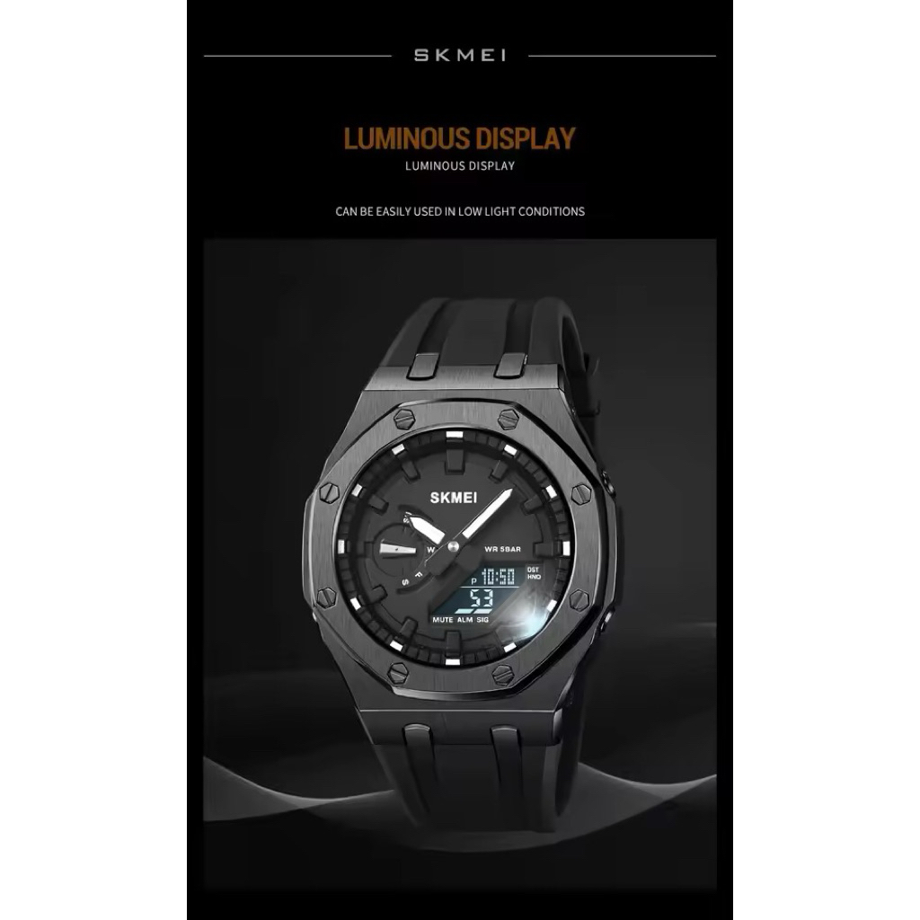 jam tangan colction skmei 2243 dabel tame