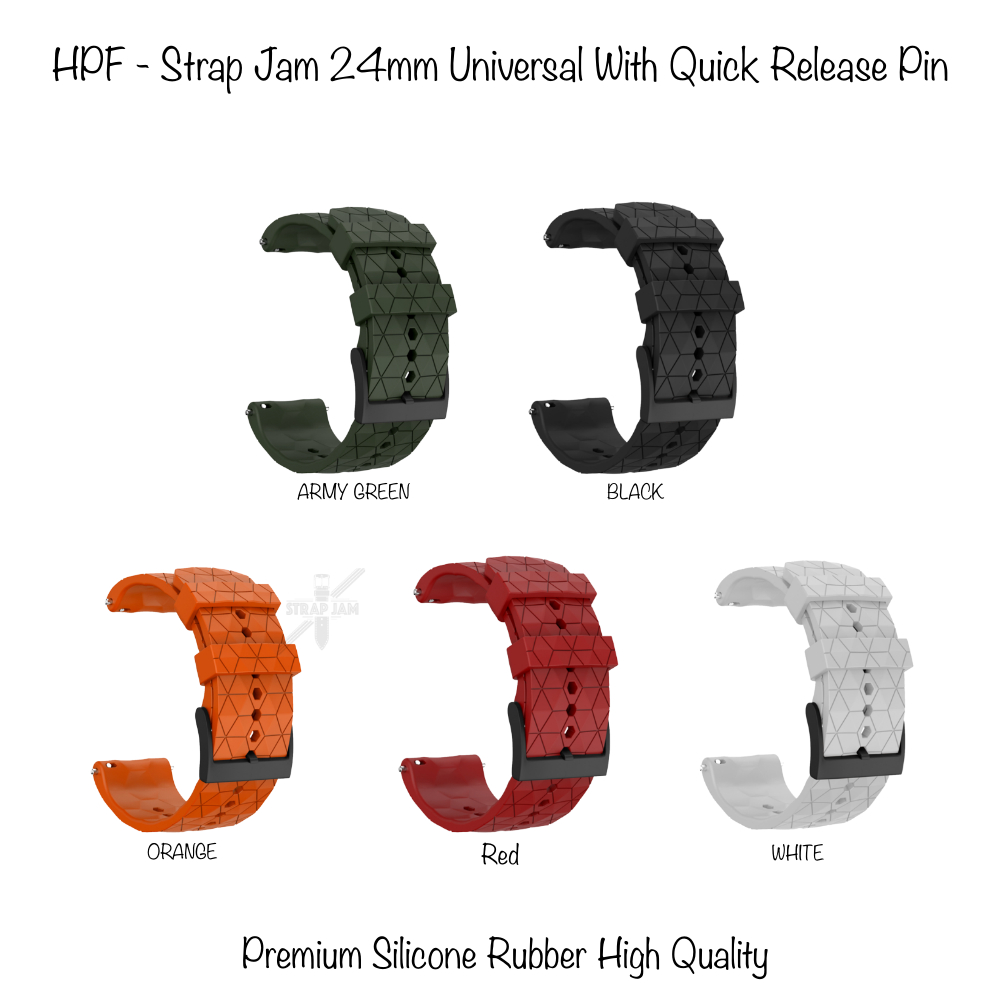 HPF 24mm Watch Strap Coros Nomad - Tali Jam Tangan Silikon Rubber Motif Diamond