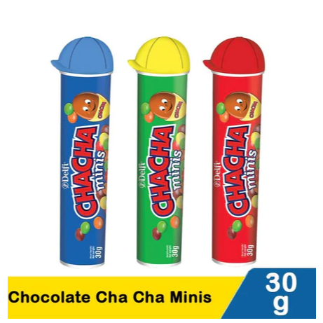Delfi ChaCha Minis Tube Hats 25Gr / Coklat ChaCha Minis Tube 1 Pcs / Camilan Anak