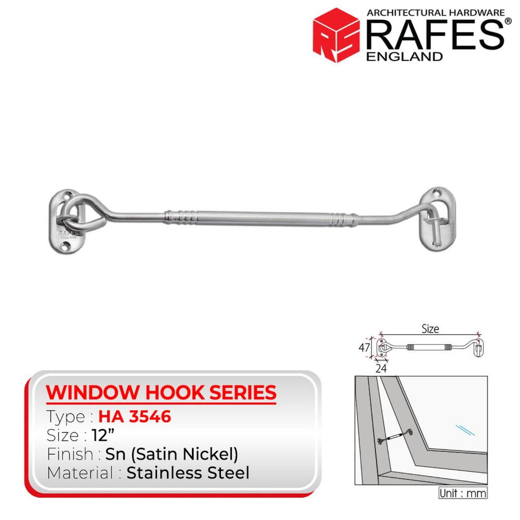 HAK ANGIN JENDELA RAFES STAINLESS STEEL - HA 3546