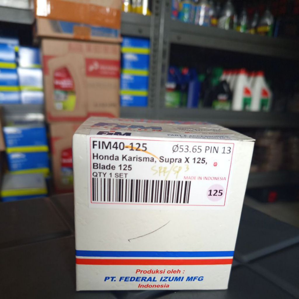 PISTON KIT / PISTON SET MOTOR HONDA KARISMA KPH / SUPRA X 125 / BLADE 125 ORIGINAL FIM