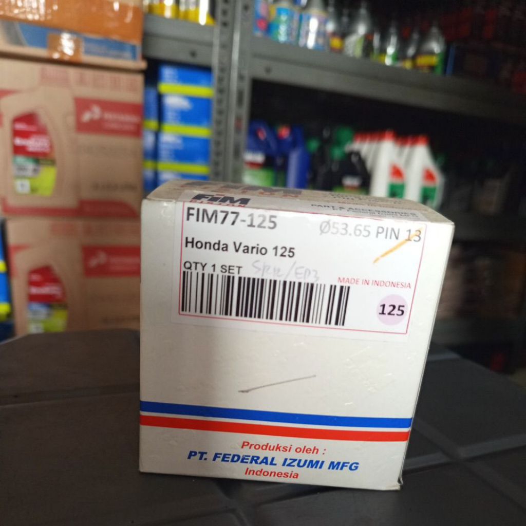 PISTON KIT / PISTON SET OVERSIZE 125 MOTOR HONDA VARIO 125 ORIGINAL FIM