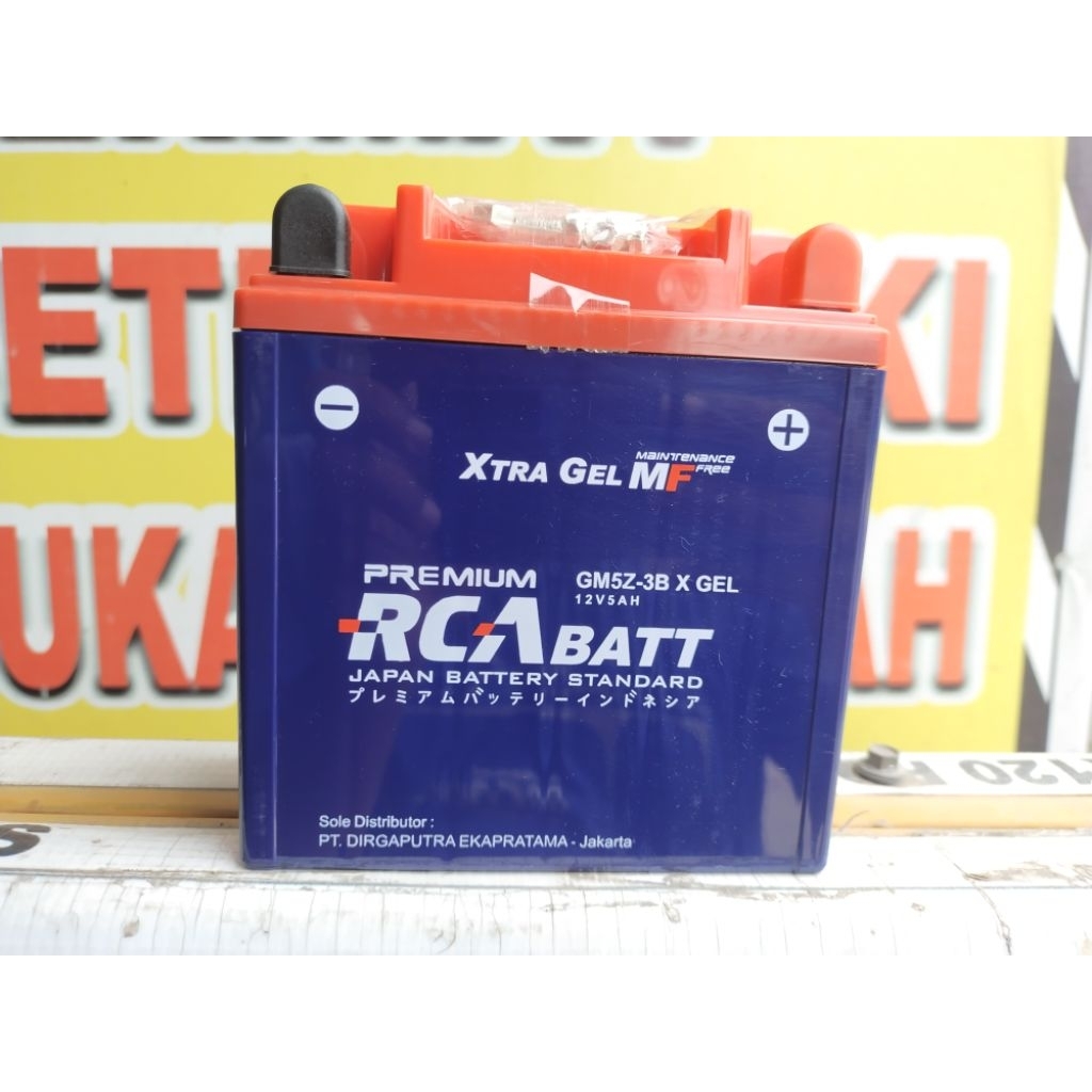 AKI RCA GM5Z3B 12V 5Ah / AKI GEL / AKI KERING / AKI MOTOR / SUPRA SERIES, SHOGUN