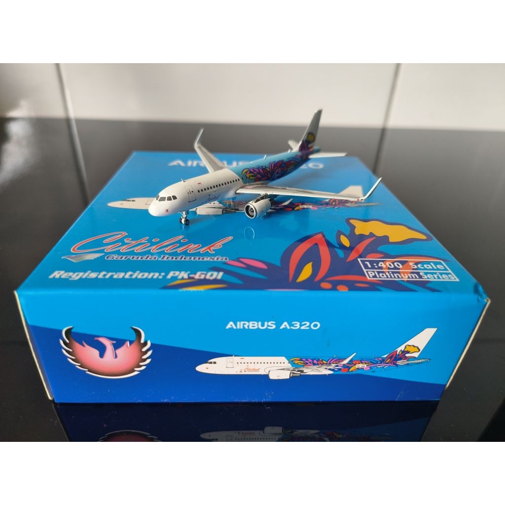 Diecast Citilink Indonesia Airbus A320 GQI Floral Phoenix Models 1:400