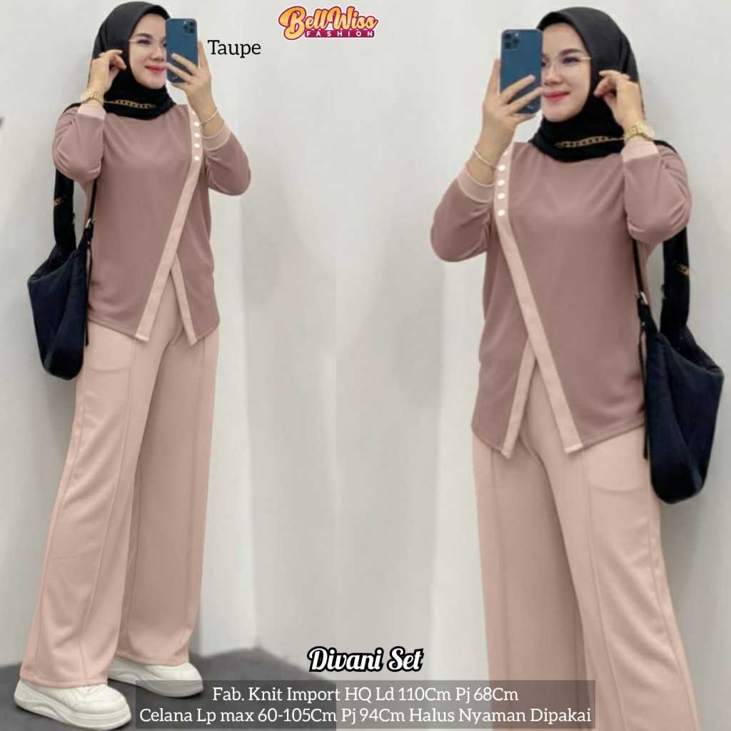 Bellwiss - Divani Set Celana Wanita • Knit Import