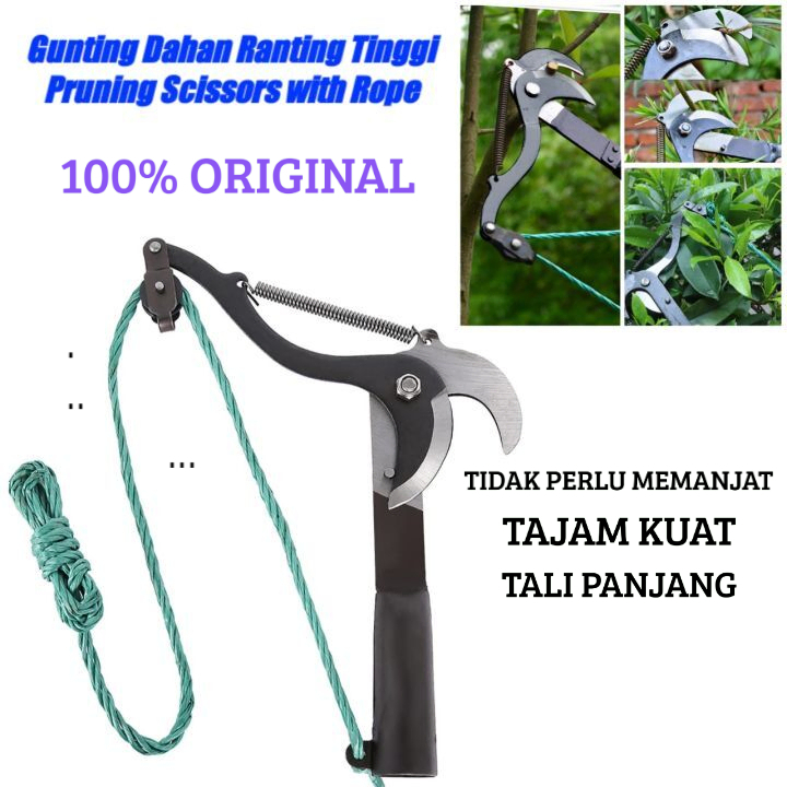Gunting Dahan Ranting Pohon Alat Potong Dahan Pohon Tarik Tali Panjang Kuat