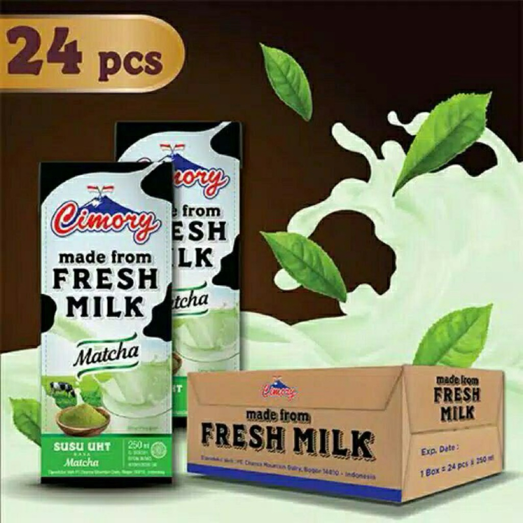 SUSU UHT CIMORY 250ML [1 KARTON ISI 24 PCS @250ML ] | SUSU COKELAT CIMORY | CIMORY MATCHA | CIMORY A