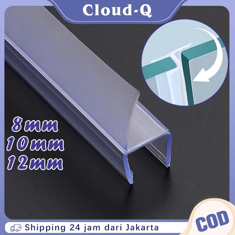 1M Seal Pintu Kaca / Karet Pintu Sliding / Clip Seal Pintu Kaca / Karet Kaca Jendela