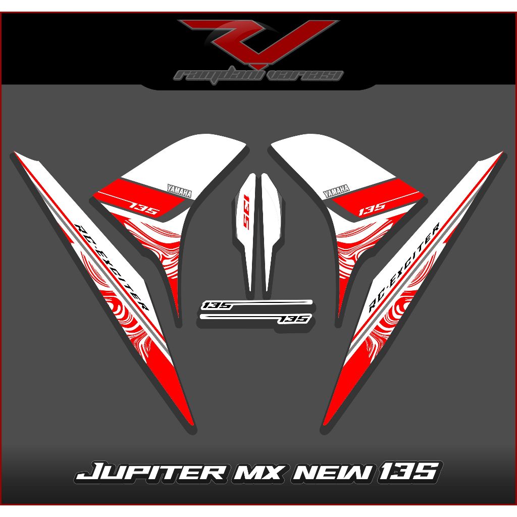STRIPING JUPITER MX 135/STIKER VARIASI MX 135/STRIPING MOTOR MX NEW 135 MOTIF GP