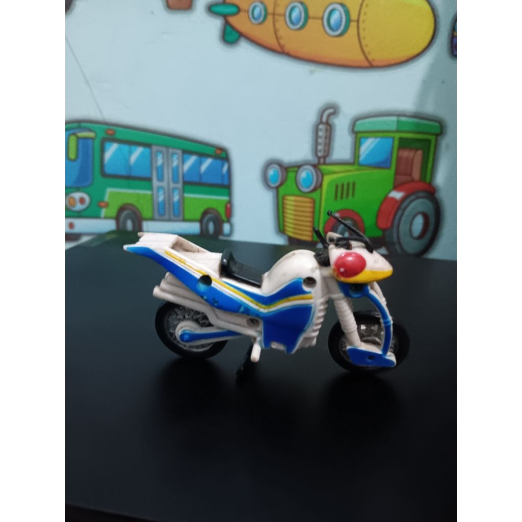 mainan motor baja hitam jadul junk minus