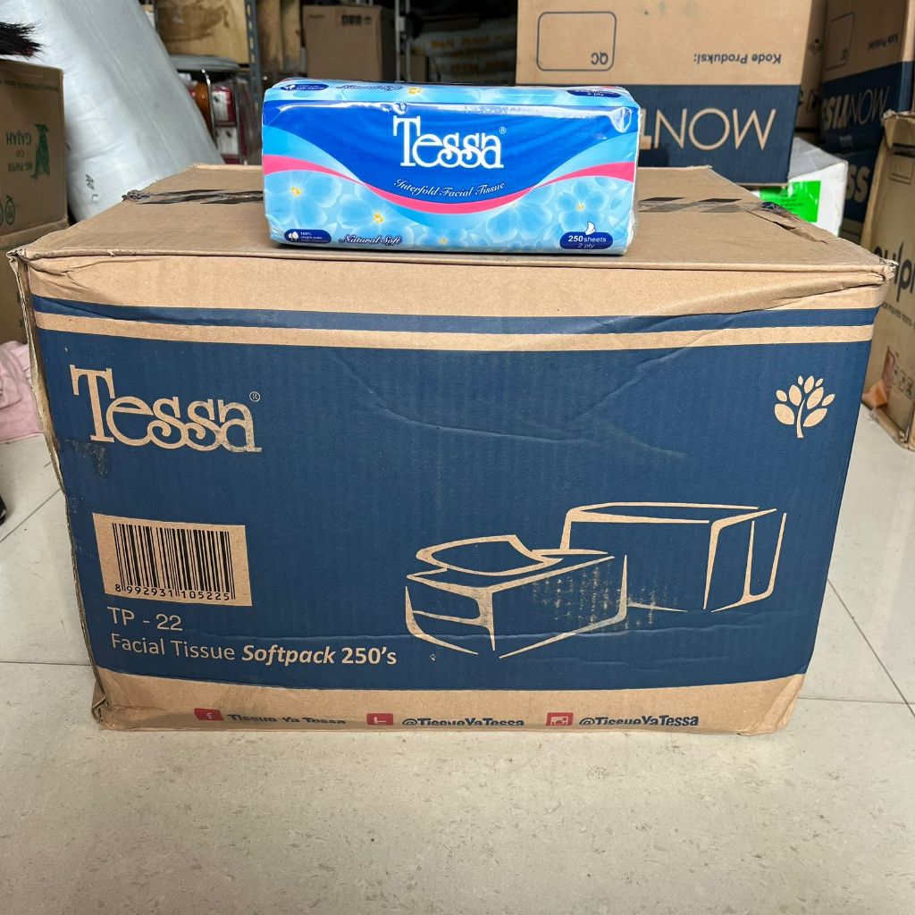 [ 1 KARTON ] TISSUE TESSA 250 SHEETS - TISU TESSA 250S - TESSA FACIAL TISSUE 250 S