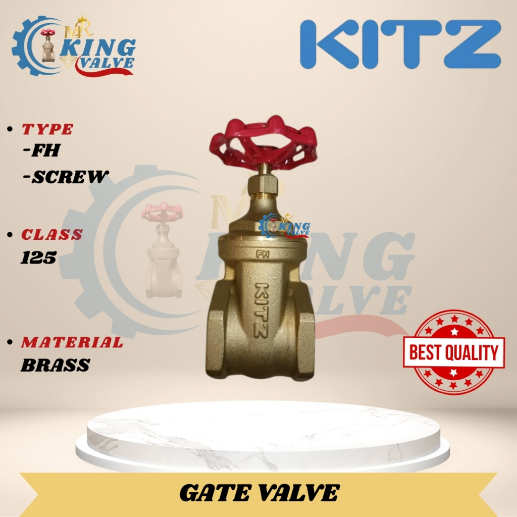 GATE VALVE KITZ KUNINGAN 1/4" inch - 2" inch DRAT / SCREW ORIGINAL