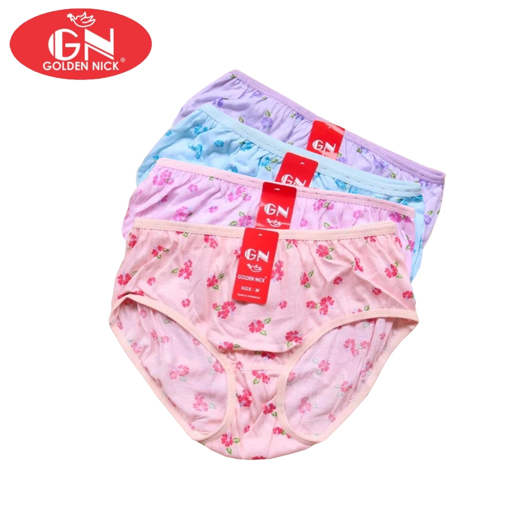( 3pc ) CD Golden Nick 937s | Celana Dalam Wanita Motif Sablon | CD Wanita | Golden Nick - Kshop