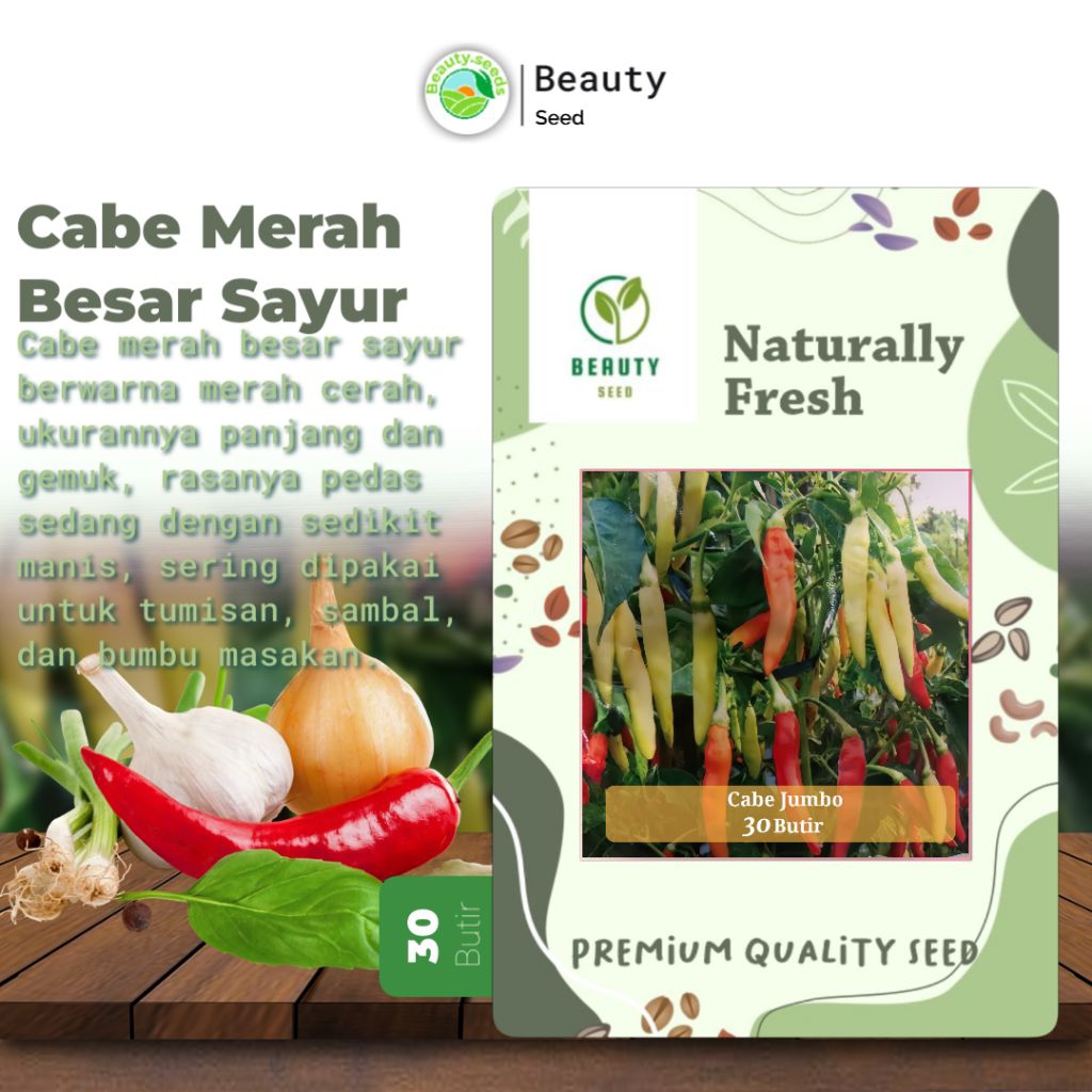 30 Benih Cabe Merah Besar Sayuran Tahan Virus Cabai Unggul Berkualitas