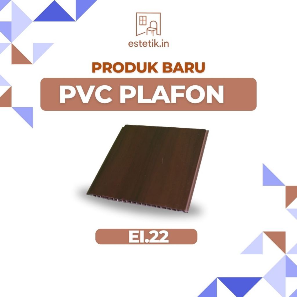PLAFON PVC NAT  & GOLD GLOSS MOTIF KAYU