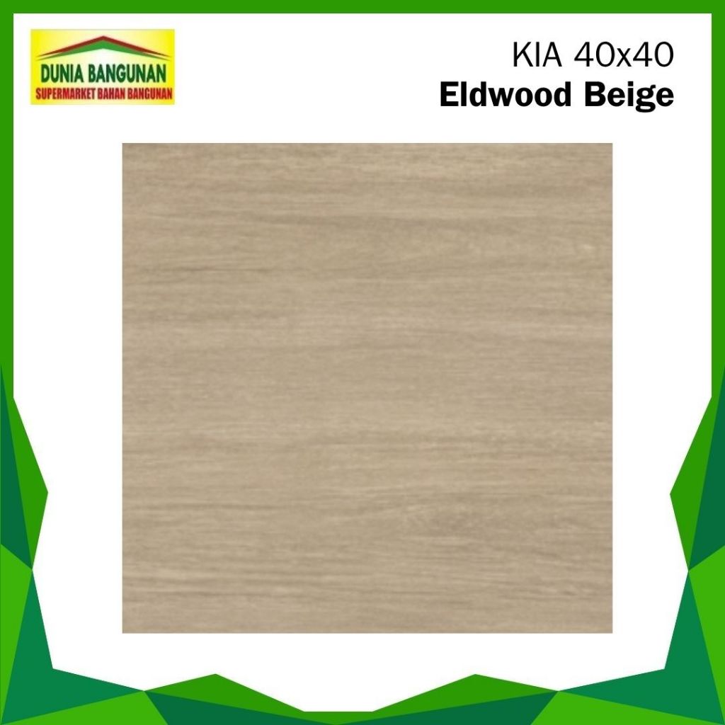 Keramik Lantai Motif Urat Kayu 40X40 KIA Eldwood Beige Keramik Lantai Matt/Keset