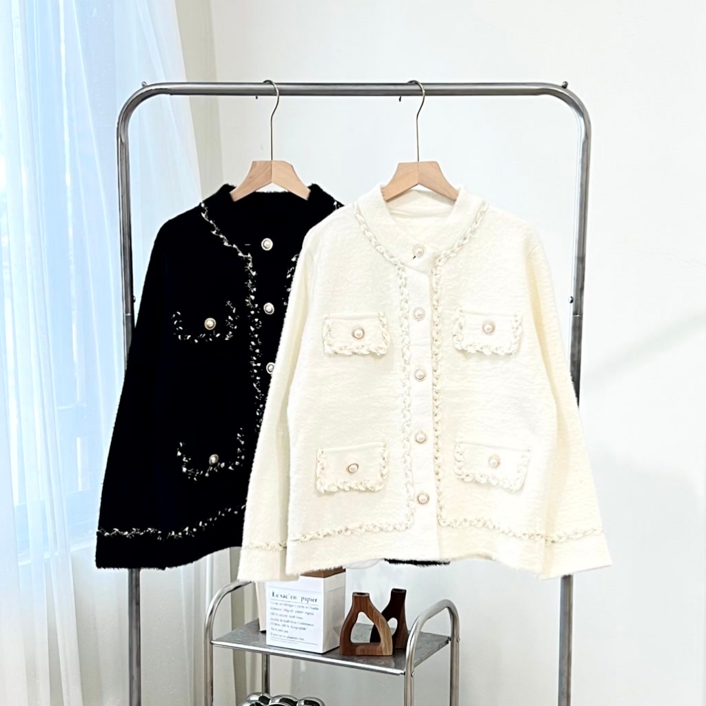 CHIMARA | Cardigan Blazer Bulu Polos Korea Style Wanita Terbaru | 252-743 [ATASAN ONLY]