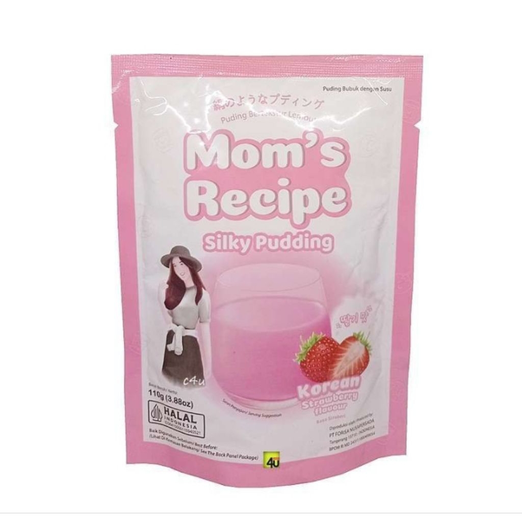 Mom's Recipe  Silky Pudding 110gr All Variant / Silky Pudding Cokelat / Silky Pudding Stroberi / Sil