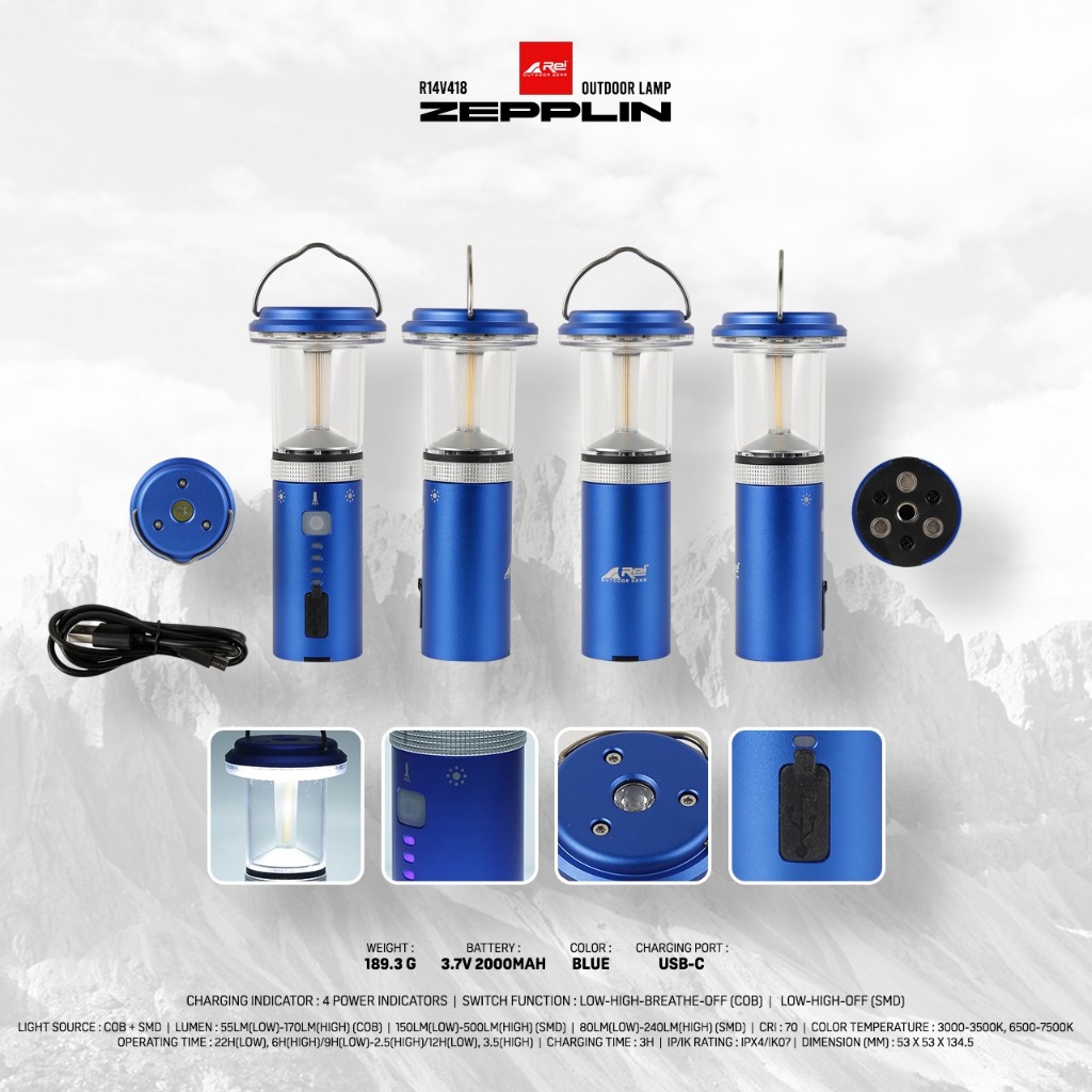 Lampu Tenda Zepplin Arei Outdoorgear