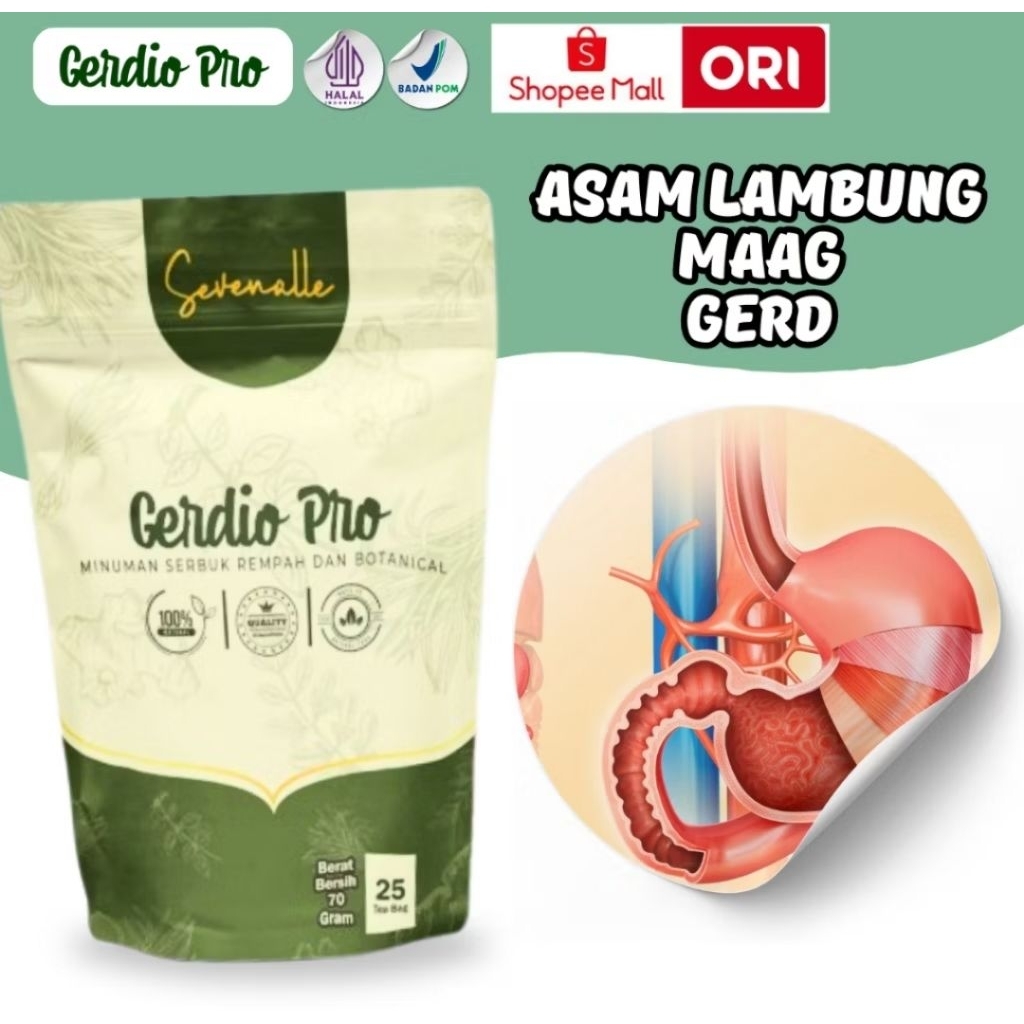 Gerdio Pro Herbal Asam Lambung Magh Sesak Nafas Gerd