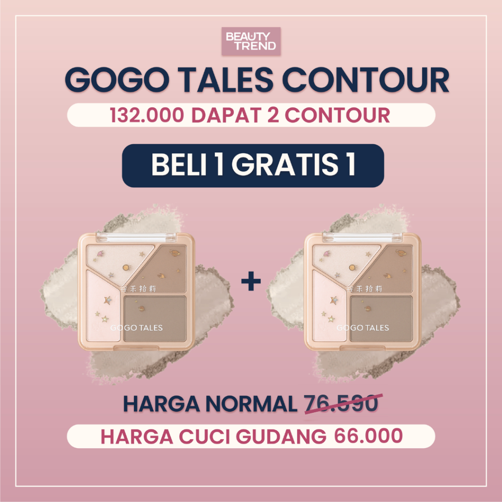 [CUCI GUDANG] Gogo Tales Contour Gogo Tales Highlight Contouring Palette Gogo Tales Bronzer GT431