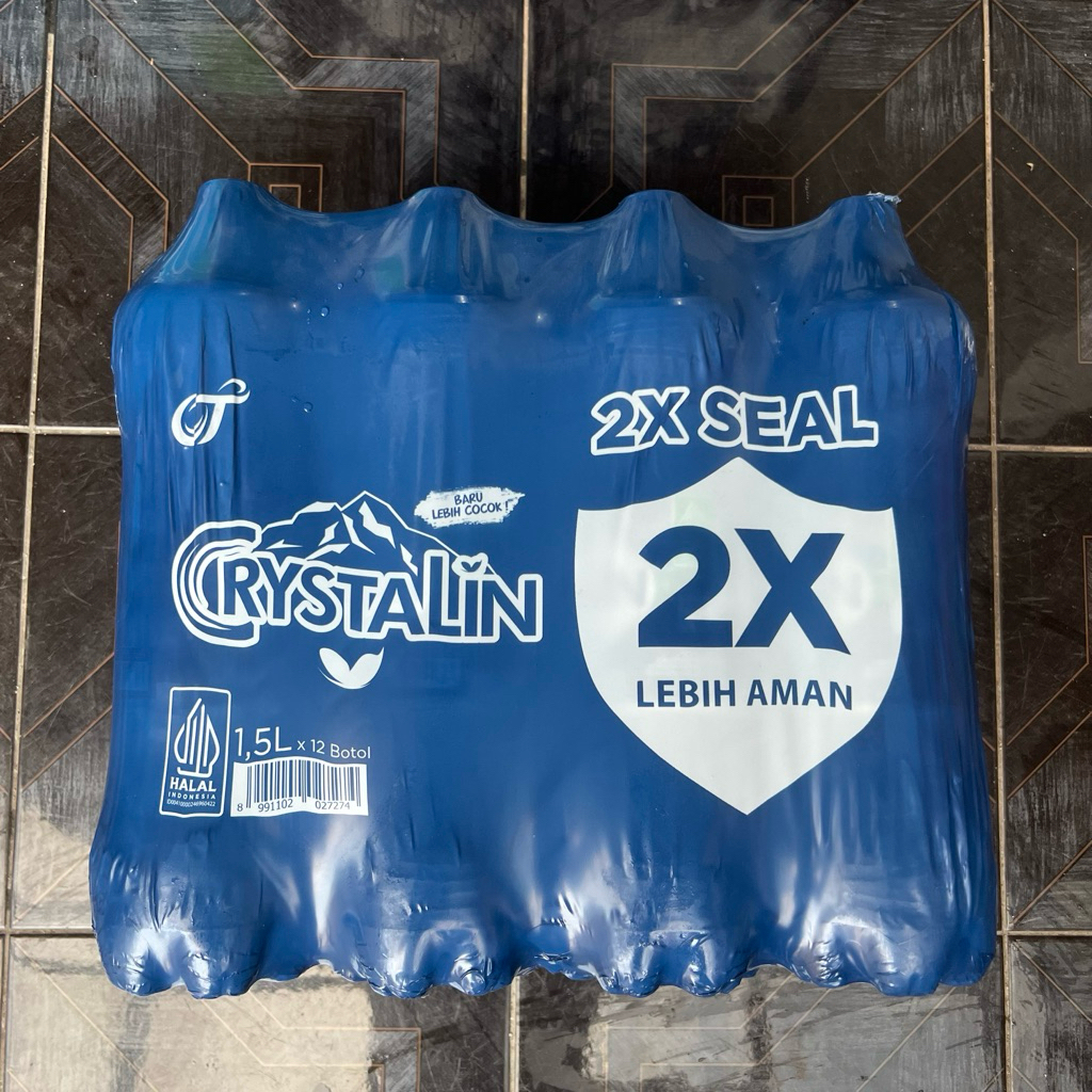 Crystalin Air Mineral 1500ml 1500 ml 1 Dus 12 Botol - Crystalline Crystaline Besar Karton