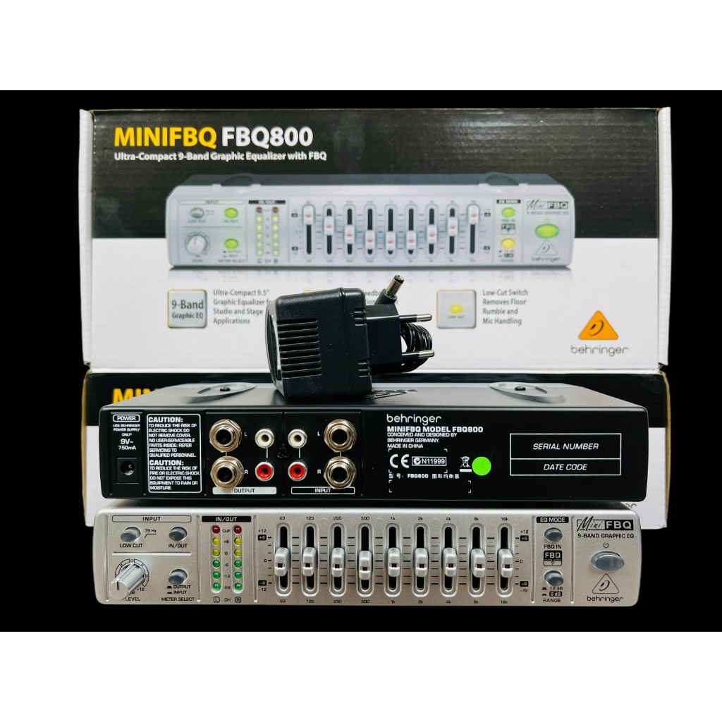 Behringer Minifbq Fbq800 Equalizer 9.5" Dengan LED Meters / FBQ 800