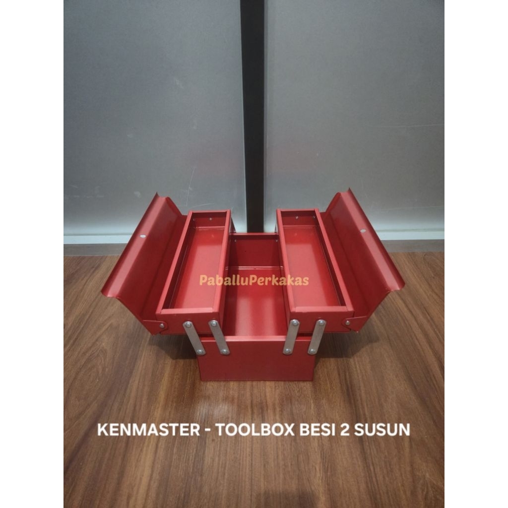 Kenmaster Tool Box 2 Susun Bodi Besi / ToolBox Besi 2 Tingkat Susun Kenmaster