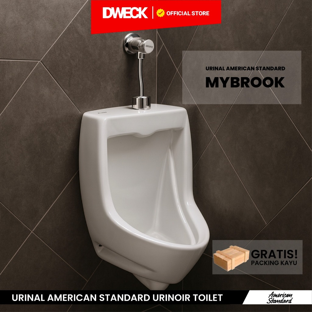 AMERICAN STANDARD - Urinal MAYBROOK Reguler Type Paket Lengkap / Urinal Pria AMERICAN STANDARD Origi