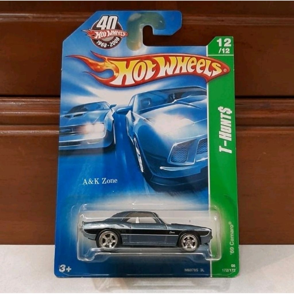 HOT WHEELS SUPER TREASURE HUNT 69 CAMARO CARD 2008