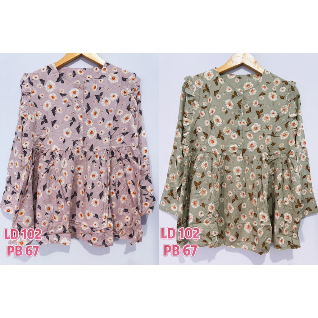 NEW ATASAN BUNGA RAYON PREMIUM / BAJU PANTAI WANITA