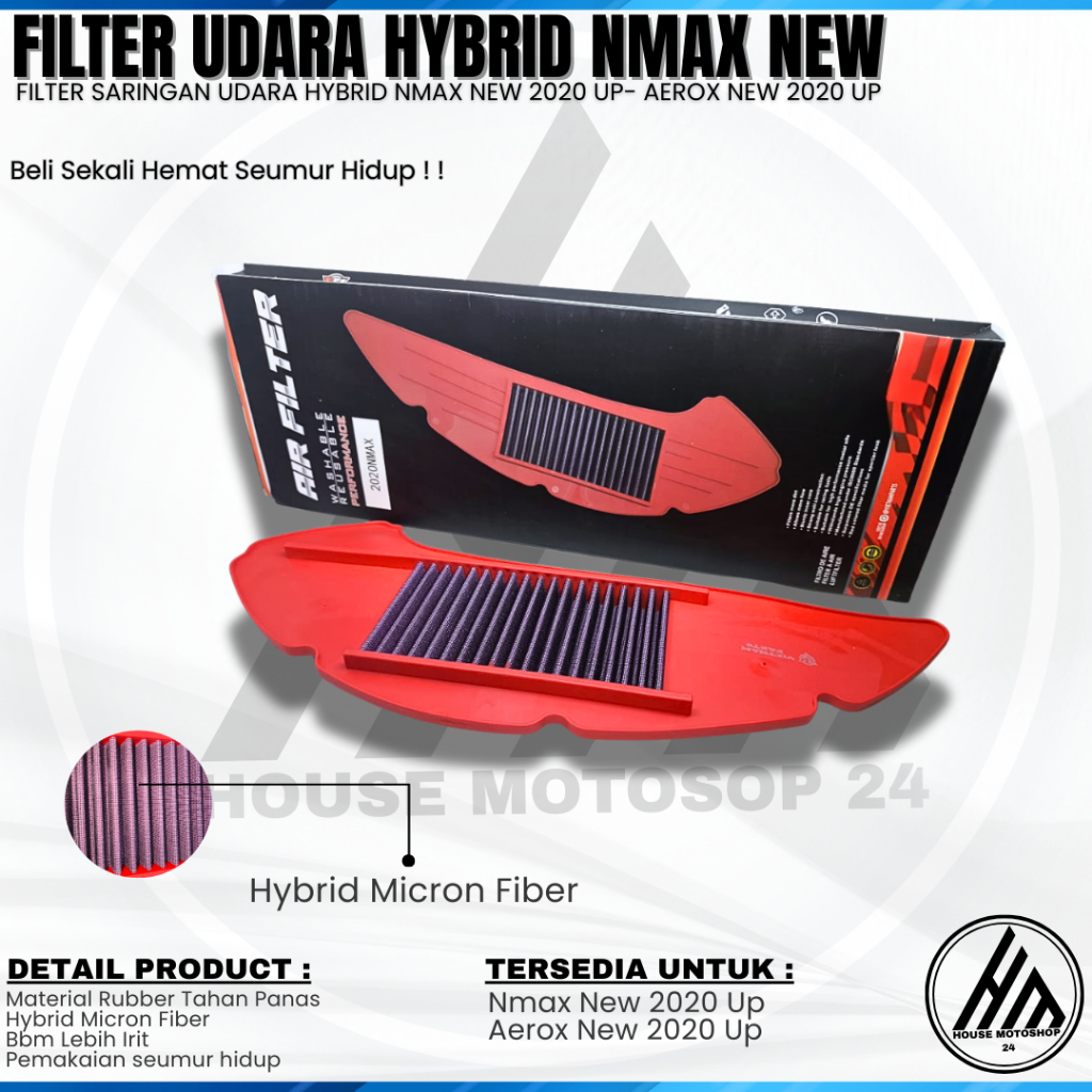 Filter Udara Hybrid NMAX Aerox New Vietnam Parts Filter Saringan Udara Cover Filter Nmax Aerox New