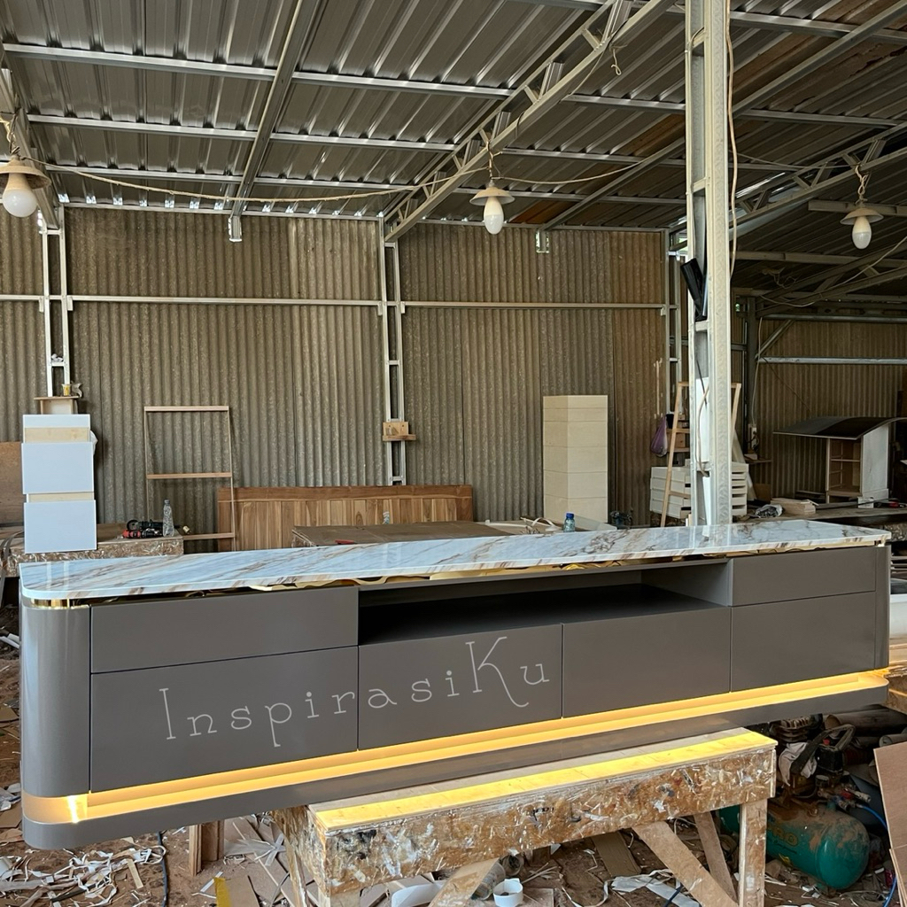 Meja Tv #Kabinet TV lantai premium mewah #Finishing HPL TV.306