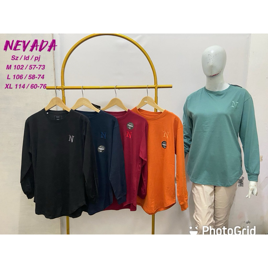 kaos kaos cewek nevada/kaos panjang nevada/tunik kaos nevada