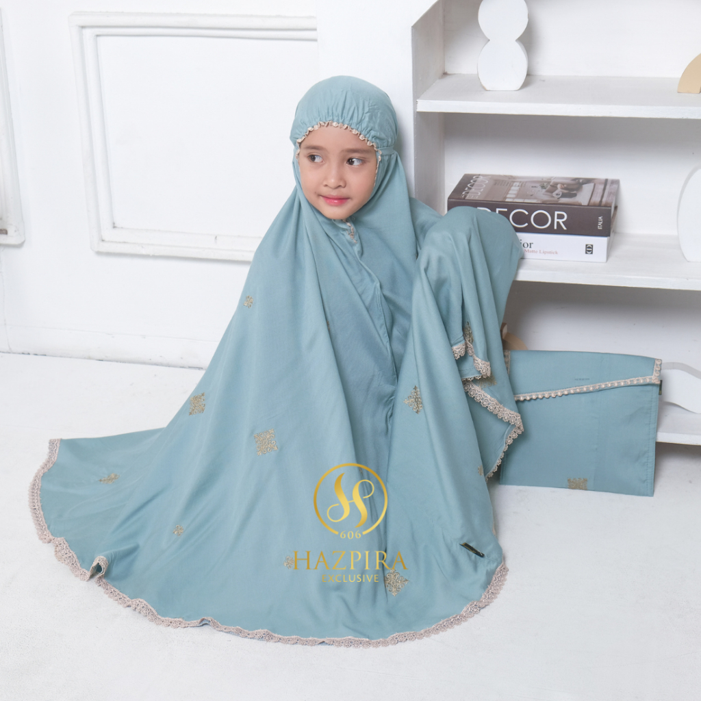 MUKENA ANAK BORDIR BATIK KAIN RAYON UMUR 5-15 TAHUN