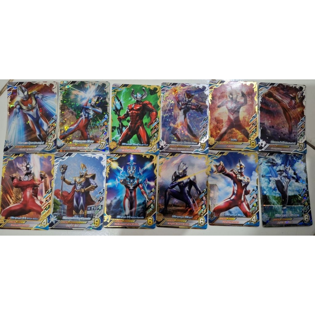 Kartu Ultraman Legend Kuning dan Silver Paket 2