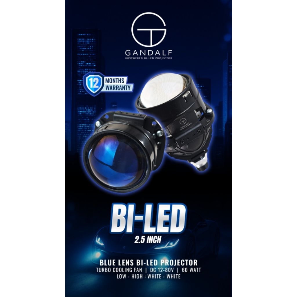 Lampu Projector biled Blue Lens