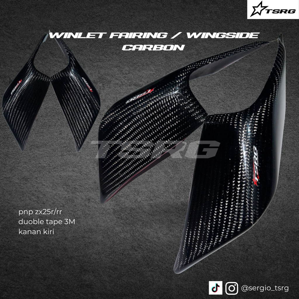 WINGSIDE/WINGLET CARBON ZX,NINJA FI, NINJA RR BY TSRG CARBON+