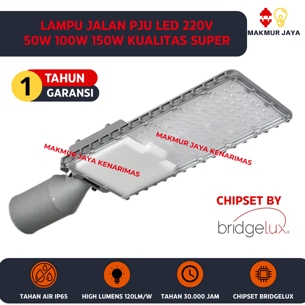 LAMPU JALAN PJU LED 50 100 150W WATT LED PJU 220V LAMPU PENERANGAN JALAN UMUM GARANSI